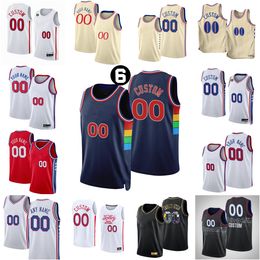 Impreso personalizado 2022-2023 nuevas camisetas de baloncesto 0 Tyrese 1 James Maxey 22 Matisse Thybulle 11 Jaden Springer 18 Shake Milton 44 Paul Reed 5 Montrezl Harrell 6 Patch
