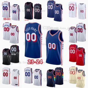 Maillots de basket-ball de la nouvelle saison imprimés sur mesure 2023-24 Joel Tobias Embiid Harris Nicolas Batum Robert Covington De'Anthony Melton Paul Reed Furkan Korkmaz Maxey