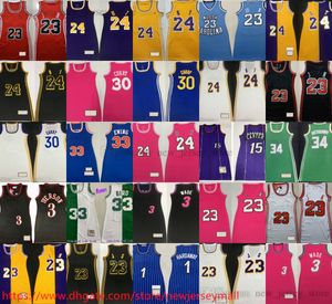 Damesjurk Bryant Basketball James Jersey Klassieke retro gestikte rok 15 Vince Carter 3 Allen Iverson Patrick Ewing Penny Hardaway Dwyane Wade Stephen Curry