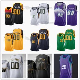 Custom Gedrukt 75e stad Basketbal Jerseys Rudy 27 Gobert Donovan 45 Mitchell Mike 11 Conley 44 Bojano Bogdanovicjoe 2 Ingles 00 Clarkson 23 Royce Rudy 8 Gay Jersey