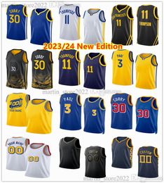 Hommes Femmes Jeunes Basketball Jerseys Stephen Curry Klay Thompson Chris Paul Andrew Wiggins Draymond Green Jonathan Kuminga Moses Moody Kevon Looney Payton II Imprimé