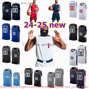 1 James Harden Jersey personalizado 2024-25 camisetas de baloncesto impresas Westbrook 2 Kawhi Leonard 13 Paul George Norman Powell Marcus Morris Nicolas Batum Ivica Zubac Shorts