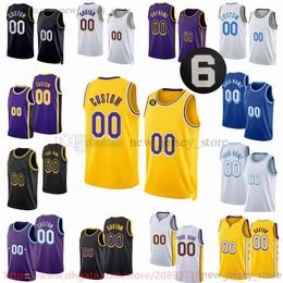 Impreso personalizado James New Basketball Jersey 28 Rui Hachimura 2 Jarred Vanderbilt Cole Swider Davon Reed Max Christie Wenyen Gabriel Dennis Schroder Jerseys 6 parche