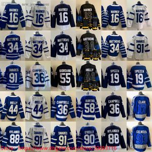 Man IJshockey 91 John Tavares Jerseys 34 Auston Matthews Mitchell Marner Jason Spezza Jack Campbell Morgan Rielly William Nylander Ryan O'Reilly Blank Stitch Team