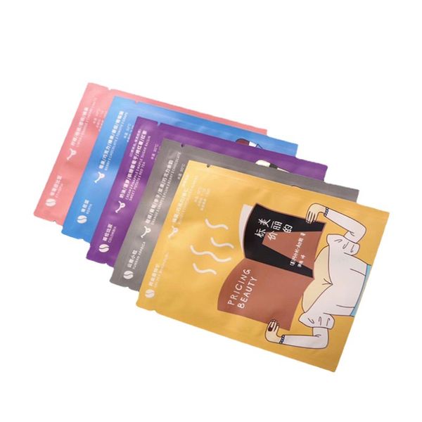 Sacs d'emballage de stockage de puissance cosmétique avec Logo imprimé personnalisé, pochettes de rangement de cadeaux en aluminium pur de couleur à joint supérieur ouvert, anti-odeur