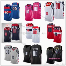 Op maat bedrukt New City Pink Basketball 8 Rui Hachimura Jersey Ish Smith Deni Avdija Corey Kispert Raul Neto Daniel Gafford Isaiah Todd Vernon Carey Jerseys