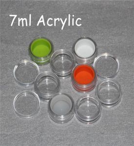 Récipient en plastique d'impression personnalisé avec doublure en silicone 3 ml 5 ml 6 ml 7 ml 10 ml pot acrylique pour cire dab bhoacrylic récipient de cire transparente 7850671