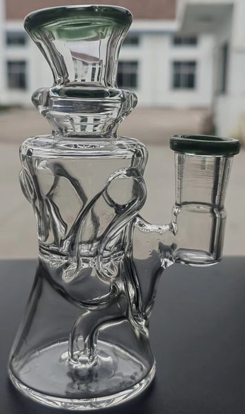 Produits personnalisés bong en verre bongs cendrier barboteur accessoires pour fumer narguilés boule de chaîne narguilé recycleur tour de forage pétrolier tuyau piège à glace fumée classique