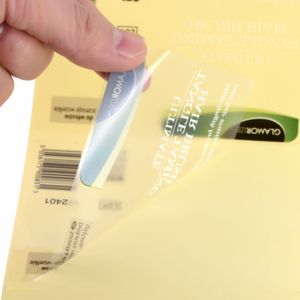 Aangepaste professionele Clear Printing Sticker Label Waterdichte transparante lijmvierafdichtingsstickers op verpakking in rol