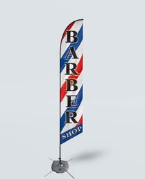 Promotion personnalisée Barber Shop Beach Feather Flag 110G Polyester Swooper Banner Digital Printing7246303