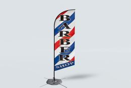 Promotion personnalisée Barber Shop Beach Feather Flag 110G Polyester Swooper Banner Digital Printing4641987