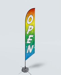 Promoción personalizada Blaya Open Beach Feather Flag 110g Polyéster Swooper Banner Digital Printing6396300
