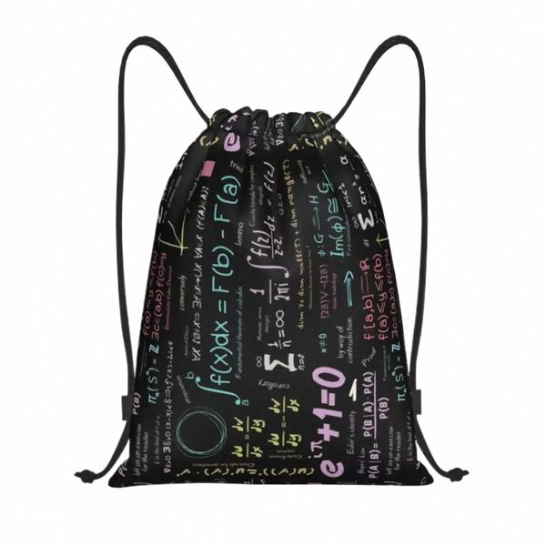 Sac à cordon de nerd de mathématiques purs personnalisés pour les sacs à dos de yoga mâles femmes physique de la physique sportive sportive Sackpack E5W1 #