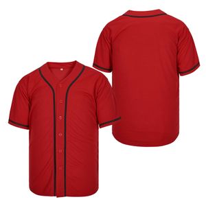 Numéro de nom de couture en jersey de baseball authentique rouge sur mesure.