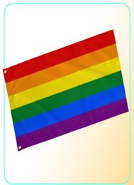 Rainbow Custom LGBT Pride Gay Flags pas cher 100polyester 3x5ft Impression numérique Énormes bannières géantes grandes drapeaux299b8893006