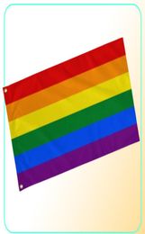 Rainbow Custom LGBT Pride Gay Flags pas cher 100polyester 3x5ft Impression numérique Énormes bannières géantes grandes drapeaux299b4282281