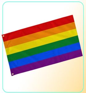 Rainbow Custom LGBT Pride Gay Flags pas cher 100polyester 3x5ft Impression numérique Énormes bannières géantes grandes drapeaux299b1476421