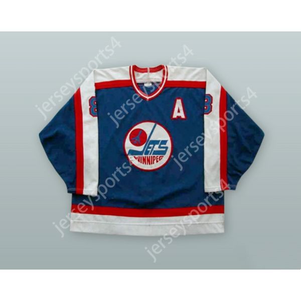 Maillot de hockey personnalisé RANDY CARLYLE 8 WINNIPEG JETS NOUVEAU Top cousu S-M-L-XL-XXL-3XL-4XL-5XL-6XL