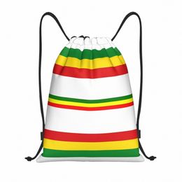 Sac à cordon Rasta personnalisé à rayures Rasta pour hommes et femmes, sac à dos léger de rangement pour sport jamaïcain, F0R7 #