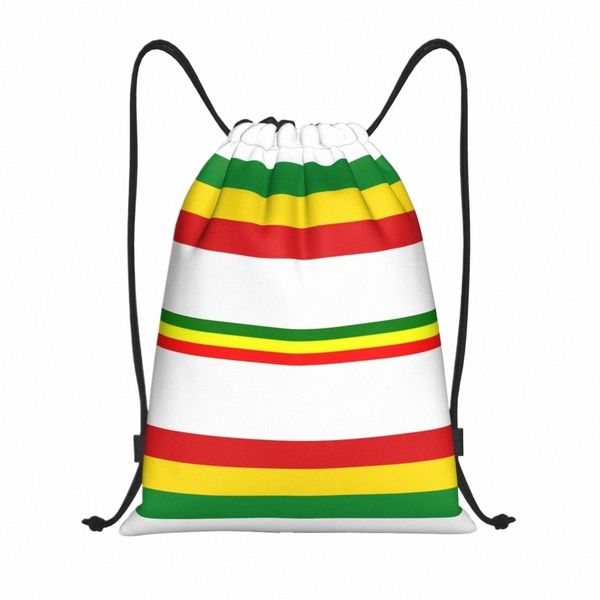 Sac à cordon Rasta Rasta Custom Sac à cordon Men Femmes Lightweight Jamaican Sports Gym Rangement Backpack O5J5 #