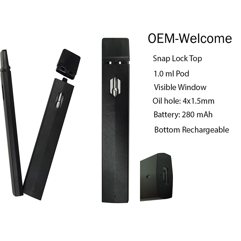 Custom Rechargeable Disposable Vapes Pens D10 Thick Distillate 280mah Battery Cartridges Ceramic Coil Carts Empty Packaging Oil Syringe Kits Device