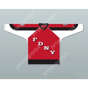 Custom RED FDNY BRAVEST 9 HOCKEY JERSEY DESIGN 3 NOUVEAU Top cousu S-M-L-XL-XXL-3XL-4XL-5XL-6XL