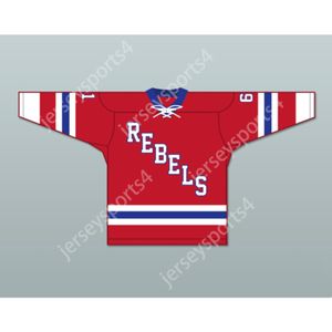 Aangepaste RODE ROANOKE VALLEY REBELS 61 HOCKEY JERSEY NIEUWE Top gestikt S-M-L-XL-XXL-3XL-4XL-5XL-6XL