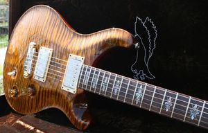 Custom Reed Smith Amber Brown Flame Maple DGT David Grissom Signature Electric Guitar Very Sepcial Fingerboard Inlay