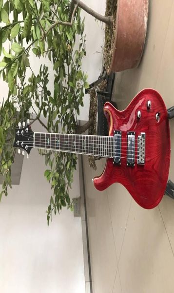 Reed Smith Crimson Crimson Red Ceniza Ceniza personalizada Guitarra eléctrica Rosewood Diftone Birds Birds Insolucir de madera natural Atinguidad Doble Locki3853906