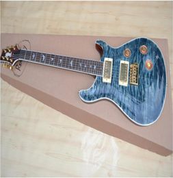 Custom Reed Smith Qulit Flame Maple Top Vintage Blue Electric Guitar Eagle Headstock Logo MOP VIRDS INLAY Tremolo Bridge Gold Hard5044481