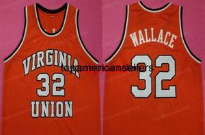 Custom Retro Ben Wallace #32 College Basketball Jersey Men's All Stitched Orange Number Name Jerseys