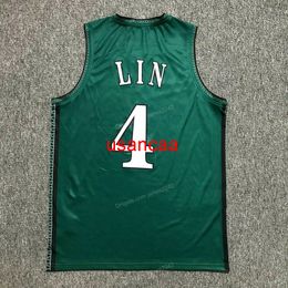 Personnalisé rétro Jeremy Lin # 4 Palo Alto Vikings maillot de basket-ball pour hommes cousu vert n'importe quel numéro nom maillots