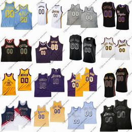 Maillots de basket-ball cousus rétro personnalisés, James Bryant Abdul-Jabbar Chamberlain West Baylor digne Malone LeBmeron