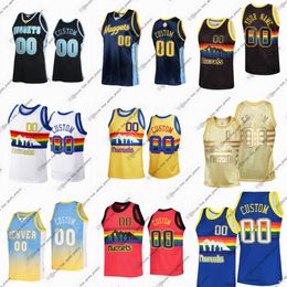 Jerseys de baloncesto de retro retro personalizados Allen Iverson Carmelo Anthony Dikembe Mutombo Alex Inglés David Thompson Dan Issel Byron Beck Sports