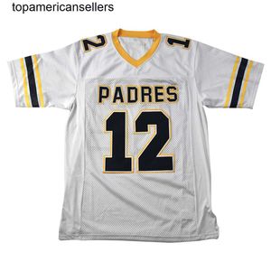 Personnalisé Retro Tom Brady High School Maillot de Football Hommes Tous Cousus Maille N'importe Quel Nom Blanc