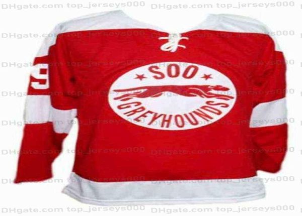 Maillot de hockey personnalisé rétro Wayne Gretzky 99 Soo Greyhounds cousu rouge taille XXS6XL n'importe quel nom et numéro de qualité supérieure Jerseys9416444