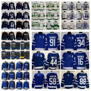 Retro rétro réversible personnalisé John Tavares Jerseys de hockey Auston Matthews Mitchell Marner Morgan Rielly William Nylander Spezza Michael Bu