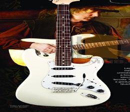 Aangepaste Ritchie Blackmore Signature Alpine White Strat Elecric Guitar geschulpte Rosewood Breadboard Big Headstock Triangle Neck 1686017