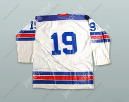 Custom Roanoke Valley Rebels 19 witte hockey jersey top gestikt s-m-l-xl-xxl-3xl-4xl-5xl-6xl