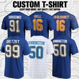 T-Shirt personnalisé de marque pour Fans du Club de Hockey des états-unis, Robert Thomas Binnington Kyrou Brett Hull Al Macinnis Colton Parayko