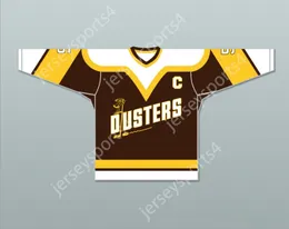 Custom Rod Bloomfield 5 Binghamton Broome Dusters Brown Hockey Jersey 2 cosió S-L-XL-XXL-3XL-4XL-5XL-6XL