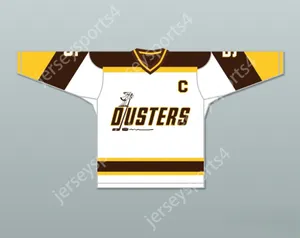 Custom Rod Bloomfield 5 Binghamton Broome Dusters White Hockey Jersey 3 Top gestikte S-M-L-XL-XXL-3XL-4XL-5XL-6XLL