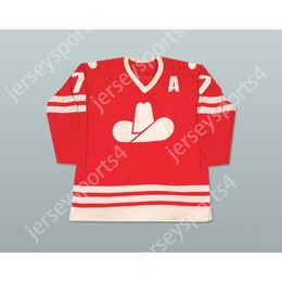 Personnalisé RON CHIPPERFIELD 7 WHA CALGARY COWBOYS HOCKEY JERSEY NOUVEAU Top cousu S-M-L-XL-XXL-3XL-4XL-5XL-6XL