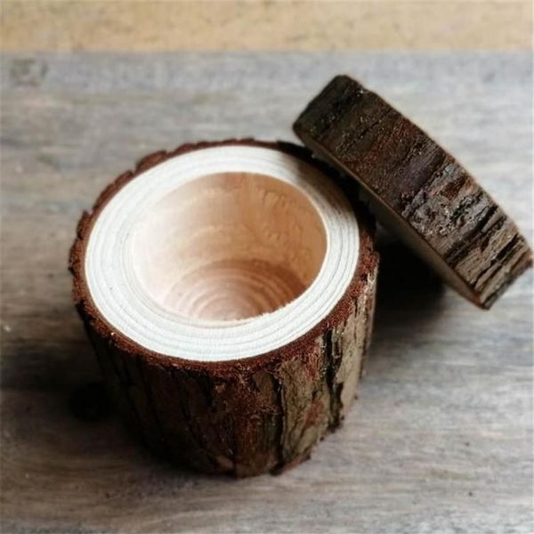 Boîte porte-bague de mariage en bois rustique personnalisée, support de boîte à bagues en bois Vintage, décoration de mariage campagnard, faveurs 302P