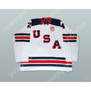 Personalizado RYAN CALLAHAN 24 JERSEY DE HOCKEY DEL EQUIPO NACIONAL DE EE. UU. 1960 ESTILO TRIBUTO NUEVO Top cosido S-M-L-XL-XXL-3XL-4XL-5XL-6XL