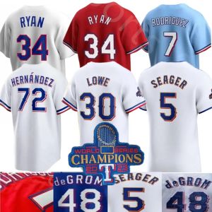 Personalizado S-3XL Adolis García Max Scherzer Corey Seager Josh Jung Evan Carter 48 Jacob deGrom Jersey Marcus Semien Josh Smith Texas Adolis García Nolan Ryan Ranger Mujeres