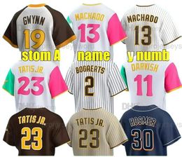 Custom S-4XL Xander Bogaerts Jersey Yu Darvish Josh Hader Joe Musgrove Juan Soto Fernando Tatis Jr. Manny Machado Ha-Seong Kim Jake Cronenworth Blake Snell Gary Sanchez