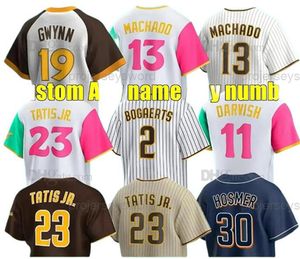 Personalizado S-4XL Xander Bogaerts Jersey Yu Darvish Josh Hader Joe Musgrove Juan Soto Fernando Tatis Jr. Manny Machado Ha-Seong Kim Jake Cronenworth Blake Snell Gary Sánchez