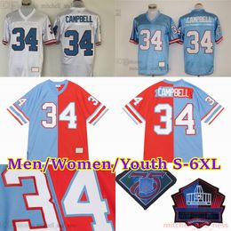 Aangepaste S-6XL 1999 klassieke vintage voetbal 34 Earl Campbell Jersey Throwback Stitch 1 Warren Moon 9 Steve McNair 27 EDDIE GEORGE 78 Cuyley Culp 10 Vince Young Jerseys