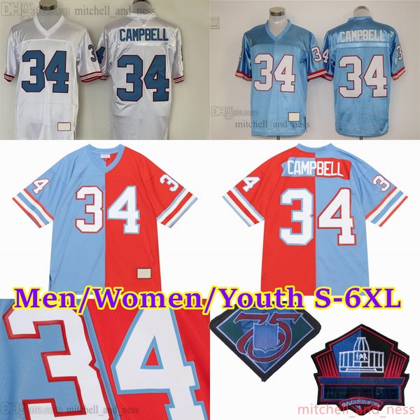 Personnalisé S-6XL 1999 Classique Vintage Football 34 Earl Campbell Jersey Throwback Stitch 1 Warren Moon 9 Steve McNair 27 EDDIE GEORGE 78 Cuyley Culp 10 Vince Young Maillots
